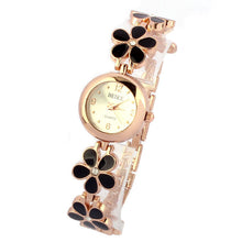 Gold Daisies Flower Rose Bracelet Wrist Watch for Women IMY66
