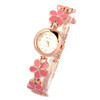 Gold Daisies Flower Rose Bracelet Wrist Watch for Women IMY66