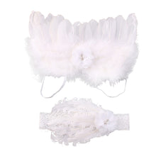 Angel Wings Feather Wings Baby Girl Flower Lace Headband Photo Shoot Hair Accessories Forborns Head Band Photography Props IMY66