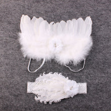Angel Wings Feather Wings Baby Girl Flower Lace Headband Photo Shoot Hair Accessories Forborns Head Band Photography Props IMY66