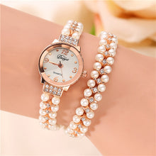 Duoya Quartz Watch Women Gold Pearl Jewelry Steel Bracelet Wristwatch Women Female Lady Crystal Casual Watch IMY66