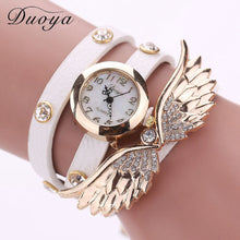 Duoya Watch Women Gold Wing PU Leather Casual Bracelet Watch Women Dress Luxury Quartz Wristwatches Relojes IMY66