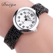 Duoya Watches Women Crystal Bracelet Quartz Wristwatch Rhinestone Ladies Dress Watches relogio feminino IMY66