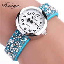 Duoya Watches Women Crystal Bracelet Quartz Wristwatch Rhinestone Ladies Dress Watches relogio feminino IMY66