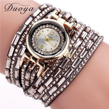 Duoya Watches Women Luxury Crystal Women Gold Bracelet Quartz Wristwatch Rhinestone Ladies Dress Watches relogios feminino IMY66