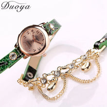 Duoya Dress Watches Luxury Heart Pendant Women Watches Women Bracelet Watch Women Wristwatches Relogio feminino IMY66