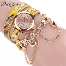 Duoya Dress Watches Luxury Heart Pendant Women Watches Women Bracelet Watch Women Wristwatches Relogio feminino IMY66