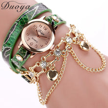 Duoya Dress Watches Luxury Heart Pendant Women Watches Women Bracelet Watch Women Wristwatches Relogio feminino IMY66