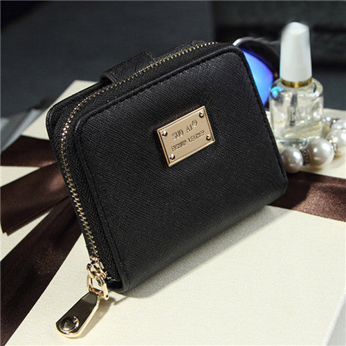 Lady Women Purse Vintage PU Leather Zipper Card Holder Clutch Wallet Short Bag portefeuille femme IMY66