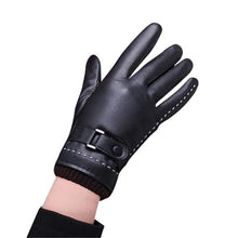 Luxury PU Leather Gloves For Womens Phone Touch Screen Gloves Warm Wrist Gloves Mitten Cashmere IMY66