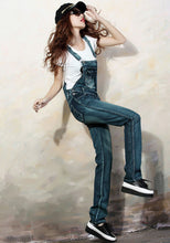 Jeans Woman Street Denim Bib Women Jumpsuits Overalls Jeans Femme Spaghetti Strap Slim Pants pantalon femme IMY66