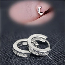 Sterling-Silver-Jewelry Simple Small Round Cz Stud Earrings Brincos De Festa IMY66