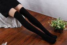 Cotton Thigh High Stocks Women Student Knitted Over Knee Thigh Spiral Pattern High Socks IMY66