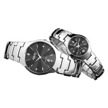 Luxury Rhinestone Single Calendar Quartz Analog Tungsten Stainless Steel Wrist Watches Couple Lover's Watch IMY66