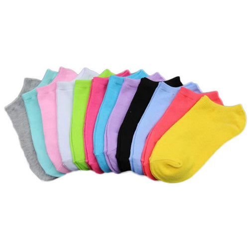 10 Pairs/lot Women Socks Cute Candy Colors s Socks for Adult IMY66