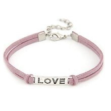 Women Men Love Handmade Alloy Rope Charm Jewelry Weave Bracelet IMY66
