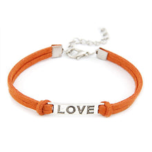 Women Men Love Handmade Alloy Rope Charm Jewelry Weave Bracelet IMY66
