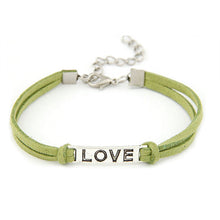 Women Men Love Handmade Alloy Rope Charm Jewelry Weave Bracelet IMY66