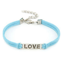 Women Men Love Handmade Alloy Rope Charm Jewelry Weave Bracelet IMY66