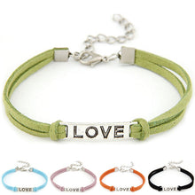 Women Men Love Handmade Alloy Rope Charm Jewelry Weave Bracelet IMY66