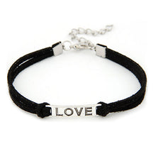 Women Men Love Handmade Alloy Rope Charm Jewelry Weave Bracelet IMY66