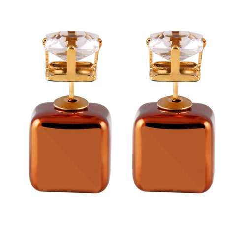 Fashon Vintage Women Candy Color Rhinestone Earrings Ear Stud Jewelry earrings for women IMY66