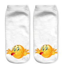 White Socks Emoji Patterns Funny Cotton Knitted Ankle Socks For Men/Women/Kids Emoji Socks IMY66
