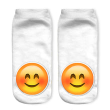 White Socks Emoji Patterns Funny Cotton Knitted Ankle Socks For Men/Women/Kids Emoji Socks IMY66