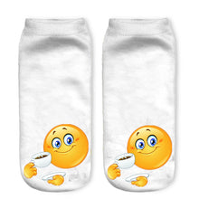 White Socks Emoji Patterns Funny Cotton Knitted Ankle Socks For Men/Women/Kids Emoji Socks IMY66
