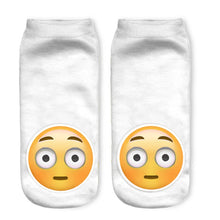 White Socks Emoji Patterns Funny Cotton Knitted Ankle Socks For Men/Women/Kids Emoji Socks IMY66