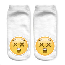 White Socks Emoji Patterns Funny Cotton Knitted Ankle Socks For Men/Women/Kids Emoji Socks IMY66