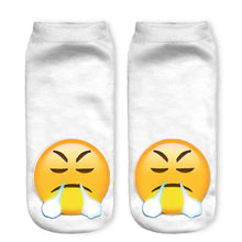 White Socks Emoji Patterns Funny Cotton Knitted Ankle Socks For Men/Women/Kids Emoji Socks IMY66