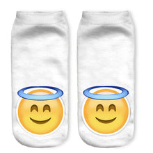 White Socks Emoji Patterns Funny Cotton Knitted Ankle Socks For Men/Women/Kids Emoji Socks IMY66
