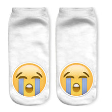 White Socks Emoji Patterns Funny Cotton Knitted Ankle Socks For Men/Women/Kids Emoji Socks IMY66