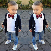 3 Pieces Kids Baby Boys Clothing Suit Long Sleeve T-Shirt Tops+Coat+Pants Clothes Outfits children clothing IMY66