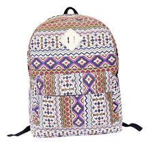 2 Colors Women Canvas Rucksack Ethnic Style Travel Backpack School Book Shoulder Bag For Girls IMY66