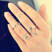 2 Colors Women Jewelry Alloy Arrow Triangle Joint midi Finger Knuckle Ring Set of 5 Rings IMY66