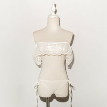 2 Pieces Set Underwear Sexy Women Lace Wrapped Chest Vest Tank Top+Briefs Underwear Club Underwear Sleepwaear IMY66