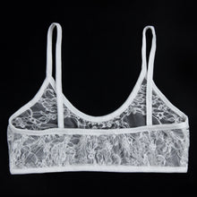 2 Pieces Set Women Sexy Clothing Lace Strap Translucent Lace Tank Top+Briefs Underwear Sleepwear Club Suit White IMY66