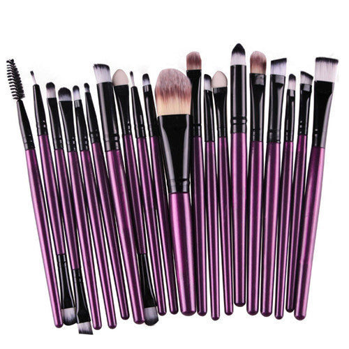 20 pcs Professional Cosmetic Makeup Brush Set tools Make-up Toiletry Kit Wool Make Up Brush Set Kit Beauty Tool 6 Colors IMY66