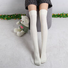 8 Colors Sexy Thigh High Over The Knee Socks Long Cotton Stockings For Girls Ladies Women knitted stockings IMY66