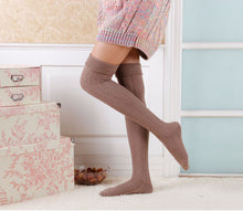 8 Colors Sexy Thigh High Over The Knee Socks Long Cotton Stockings For Girls Ladies Women knitted stockings IMY66