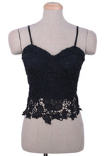 Cool Sexy Lady Crop Tank Top Lace Blouse Sexy Party Evening Sleeveless Vest IMY66