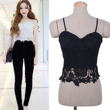 Cool Sexy Lady Crop Tank Top Lace Blouse Sexy Party Evening Sleeveless Vest IMY66