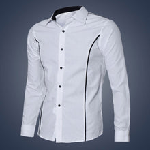Brand-Clothing Mens Luxury Long Sleeve Casual Slim Fit Stylish Dress Shirts chemise homme Plus Size XXL IMY66