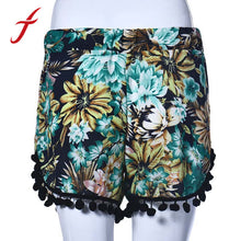 Sexy Women Girl Casual Floral Printed Shorts Loose Beach High Waist Shorts With Tassels IMY66