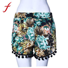 Sexy Women Girl Casual Floral Printed Shorts Loose Beach High Waist Shorts With Tassels IMY66