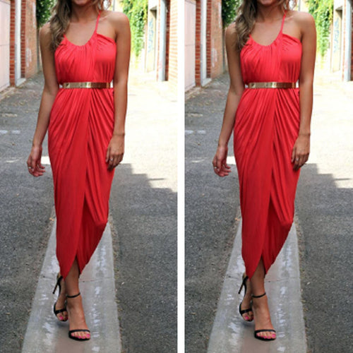 Sexy Women Strap Long Dress Plus Size XLBeach Boho Maxi Casual Sundress Dress Vestidos IMY66