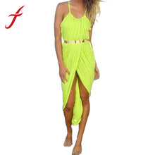 Sexy Women Strap Long Dress Plus Size XLBeach Boho Maxi Casual Sundress Dress Vestidos IMY66