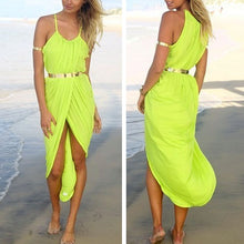 Sexy Women Strap Long Dress Plus Size XLBeach Boho Maxi Casual Sundress Dress Vestidos IMY66